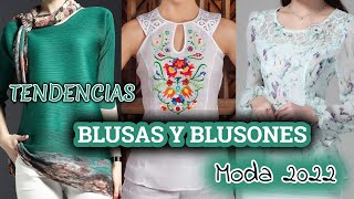 SENCILLAS y ELEGANTES BLUSAS y BLUSONES de MODA 2022 BLUSONES Y BLUSAS ELEGANTES de ESTILO SENCILLO [upl. by Fenner]