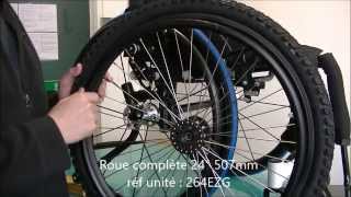 Adaptation Roues ou Pneus VTT sur fauteuil roulant [upl. by Eremahs]