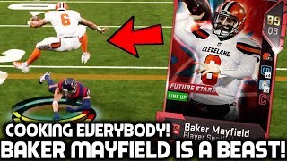 BAKER MAYFIELD COOKS EVERYBODY NASTY HURDLE Madden 19 Ultimate Team [upl. by Hcardahs]