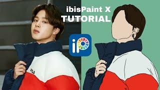 IBIS PAINT X TUTORIAL  Make your picture into a faceless cartoon  tiktok trend [upl. by Brie]