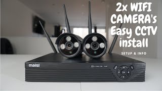 Maisi Wireless CCTV Cameras with NVR Box Install amp Info [upl. by Irbmac332]