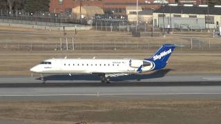 Sky West Canadair CRJ200ER Landing 30R  N951SW  Minneapolis International [upl. by Yelena523]