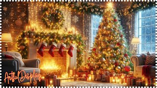 1 HOUR OF Holiday CHRISTMAS MUSIC 4K Frame TV art [upl. by Ynottirb]