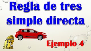 Proporcionalidad directa  Regla de tres simple directa  Ejemplo 4 [upl. by Cawley249]