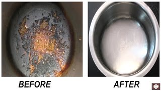 How to clean burnt utensils  Jale hue bartan ko kaise saaf kare  How to clean burnt pan [upl. by Main]