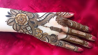 Stylish Back hand mehndi design  Mehndi designs Semi bridal  mehandi  mehndi ke design  mehendi [upl. by Marji]