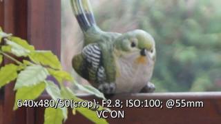 Tamron 1750mm VC stabilisation ONOFF comparison CANON 550D [upl. by Elyac]