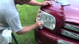 Easily restore headlight with baking soda and vinegar a howto video [upl. by Siegel]