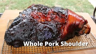 Whole Pork Shoulder Recipe  BBQ Pork Shoulder on Ole Hickory Smoker Malcom Reed HowToBBQRight [upl. by Baggott915]