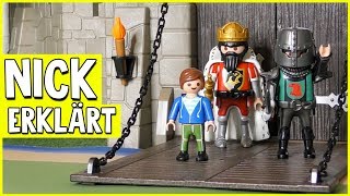 PLAYMOBIL 😃 Nick erklärt Ritter und Burgen 🐴🏰 Kinder Spielzeugwelt [upl. by Favata771]