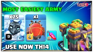 Most EASIEST Th14 Ice Minion  Bat Spell Attack Strategy  Clash of Clans [upl. by Fry]