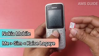 Nokia keypad mobile me sim kaise dale  How to insert sim in a nokia phone [upl. by Debbie]