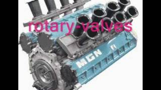 F1 engine MGN W12 with rotary valves F1 Motor mit Drehschieberinlass [upl. by Morvin789]