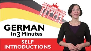 Learn German  German in Three Minutes  How to Introduce Yourself in German [upl. by Joelly100]