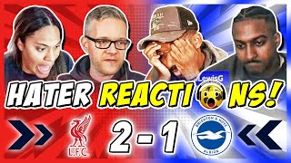 LIVERPOOL RIVALS amp HATERS RAGING😡 REACTION TO LIVERPOOL 21 BRIGHTON  PREMIER LEAGUE FAN REACTIONS [upl. by Ola]