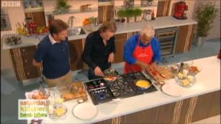 First Ever Omelette Challenge  Saturday Kitchen BBC  24 Jun 2006 [upl. by Laveen]