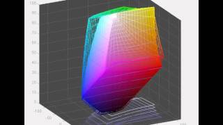 Dell P2414H  Screen Gamut in Standard Mode vs AdobeRGB [upl. by Haeckel]