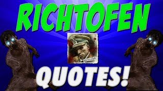 Black Ops 2 Zombies All RICHTOFEN Tranzit Quotes [upl. by Marmion]