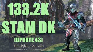 ESO  Stamina Dragonknight 1332k PvE DPS Build  Update 43 [upl. by Harberd]