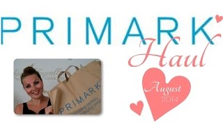 PRIMARK Haul  August 2014 ♥ [upl. by Nalod]