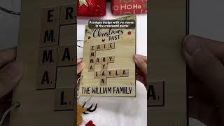 Cards Of Christmas Past Family Crossword Scrabble  Personalized Card Keeper Card Holder [upl. by Marmaduke]