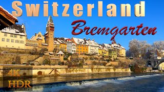 The Town Bremgarten is a Pearl on the Reuss river Switzerland 🇨🇭Walk on the Promenade [upl. by Reaht]