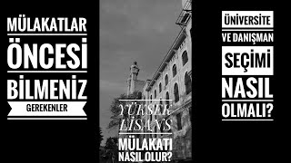 📚🖊YÜKSEK LİSANS MÜLAKAT SORULARI Mülakatlar Öncesi Bilmeniz Gerekenler YüksekLisans Mülakat [upl. by Bisset]