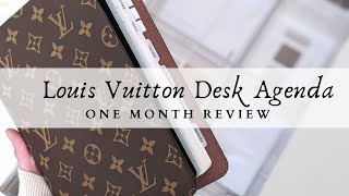 Louis Vuitton Desk Agenda Cover  One Month Review  Do I Recommend [upl. by Claus607]