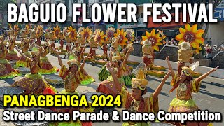 Panagbenga 2024 Grand Street Parade in Baguio City Lower Session Road View  Dance Competition [upl. by Annagroeg]