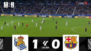 Real Sociedad vs FC Barcelona 10  LaLiga 202425  Match Highlights [upl. by Nujra]