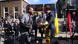 Spurs Championship Trophy Tour Patty Mills and Aron Baynes in Australia [upl. by Hanleigh]