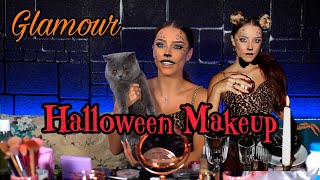 🐱 GLAMOUR MAKEUP  КОТЕШКИ ХЕЛОУИНСКИ ГРИМ 🐱 [upl. by Siravart392]