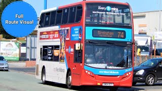 National Express West Midlands 74 Full Route Visual Dudley to Birmingham via West Bromwich [upl. by Gershom]