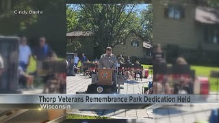 Thorp Veterans Remembrance Park dedication held [upl. by February]