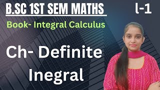 BSc 1st sem maths  Integral calculus ChDefinite Integral  Maths By Jyoti Chaudhary ✍️✍️ [upl. by Rigby]