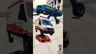 Flying Ambulance 🚑🤯 amp Car animation game video [upl. by Anaujait]