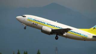 AIR DO Boeing 737500 JA8404 TAKEOFF TOYAMA AirportJAPANRJNTTOY 富山空港 2011925 [upl. by Abra]