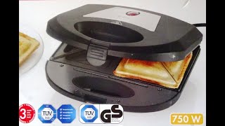 SilverCrest Sandwich Maker Sandwichmaker SSWM 750 A1 [upl. by Marsiella663]