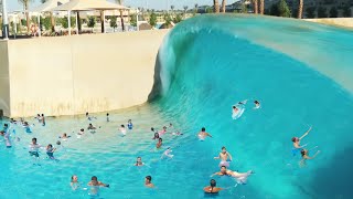 wave pool BREAKS and floods water park [upl. by Duggan526]