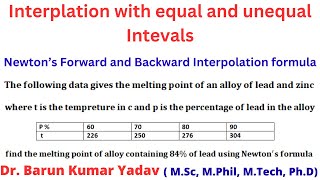 Newtons interpolation formula  Interpolation  Newtonbackwardandforwardformula [upl. by Walford]