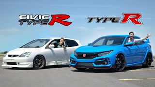 2020 Honda Civic Type R vs 2002 EP3 Civic Type R  VTEC Wars [upl. by Jedidiah668]