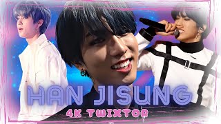 Han Jisung Stray Kids  4K Blue Hair Edit Clips Slow MoTwixtor [upl. by Alael]