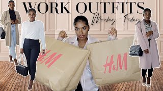 FALL WORK WEAR FT HampM  BUSINESS CASUAL IDEAS  8 STYLES  iDESIGN8 [upl. by Oneal540]