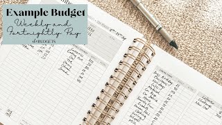 Example Budget  Weekly and Fortnightly Pay Period  How to budget  Zerobased Budget [upl. by Maurita]