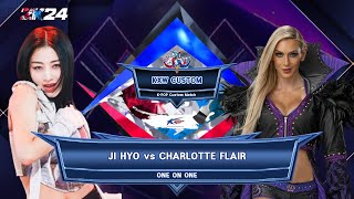 WWE 2K24 KPOP amp KContents amp KEntertainer Custom Match TWICE JI HYO vs CHARLOTTE FLAIR [upl. by Estus155]