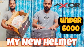 My New Helmet Axor  Best Helmet Under 6000  Unboxing New Helmet [upl. by Turro]