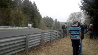 Carfreitag 06042012 Unfall Eiskurve Nürburgring Nordschleife Überschlag [upl. by Hillegass277]