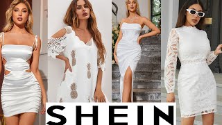 Tops 50 mejores vestidos blancos de shein 2023 [upl. by Greabe]