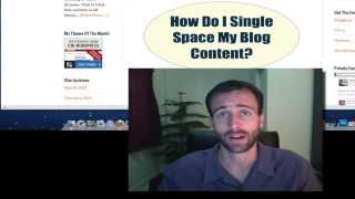 How To Single Space Wordpress Blog Content Lines and Spaces  Wordpress Help [upl. by Nogas]