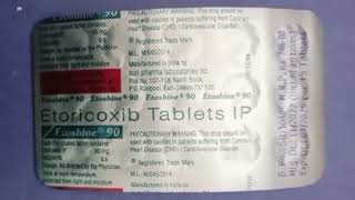 Etoshine 90 Tablet  Etoricoxib Tablets Ip  Etoshine 90mg Tablet Uses Side effects benefits dosage [upl. by Ott]